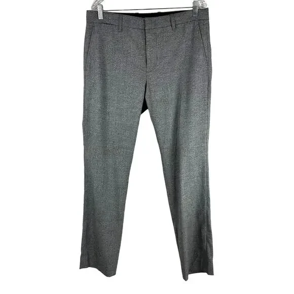 Vince Glen Plaid Griffith Pants in Medium Heather Gray Men's Sz 33 New With Tags